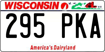 WI license plate 295PKA