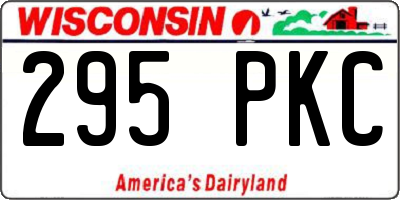 WI license plate 295PKC
