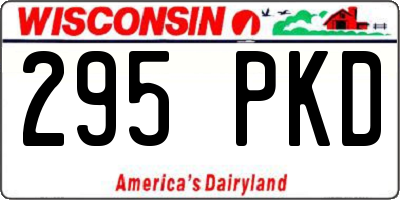 WI license plate 295PKD