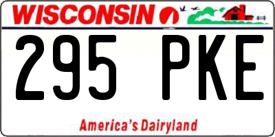 WI license plate 295PKE