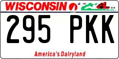 WI license plate 295PKK