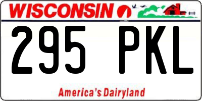WI license plate 295PKL