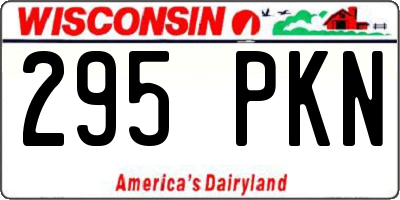WI license plate 295PKN