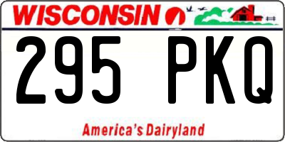 WI license plate 295PKQ