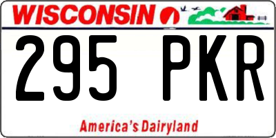 WI license plate 295PKR