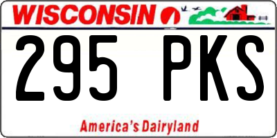 WI license plate 295PKS