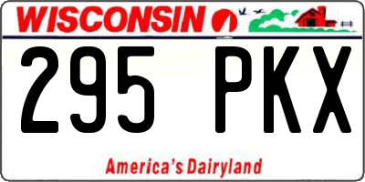 WI license plate 295PKX