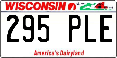 WI license plate 295PLE