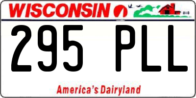 WI license plate 295PLL