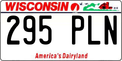 WI license plate 295PLN