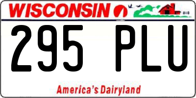WI license plate 295PLU