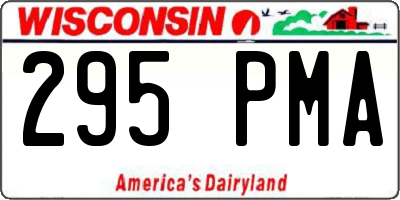 WI license plate 295PMA