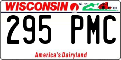 WI license plate 295PMC