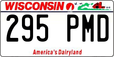 WI license plate 295PMD