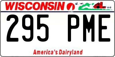 WI license plate 295PME