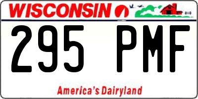 WI license plate 295PMF