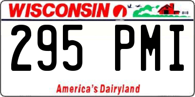 WI license plate 295PMI