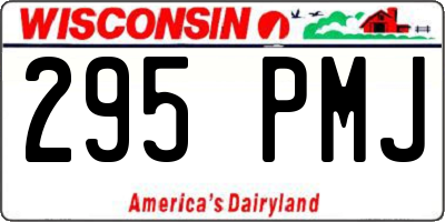WI license plate 295PMJ