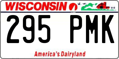 WI license plate 295PMK
