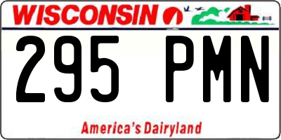 WI license plate 295PMN