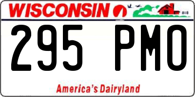 WI license plate 295PMO