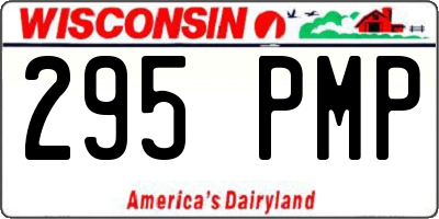 WI license plate 295PMP