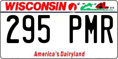 WI license plate 295PMR