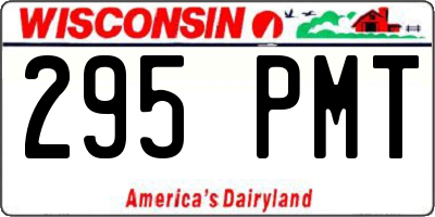 WI license plate 295PMT