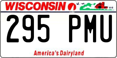 WI license plate 295PMU