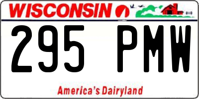 WI license plate 295PMW