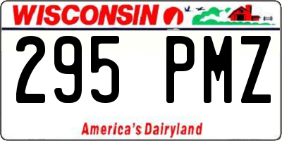 WI license plate 295PMZ