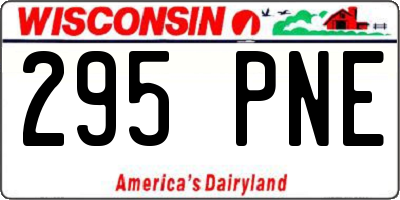 WI license plate 295PNE