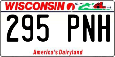 WI license plate 295PNH