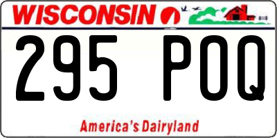 WI license plate 295POQ