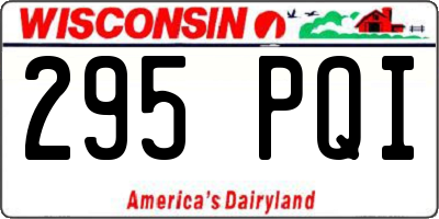 WI license plate 295PQI