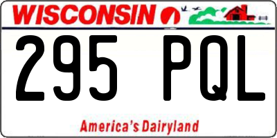 WI license plate 295PQL