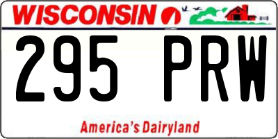 WI license plate 295PRW