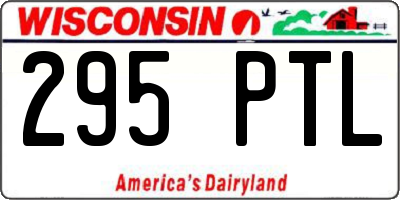 WI license plate 295PTL