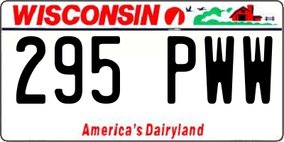 WI license plate 295PWW