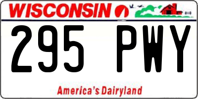 WI license plate 295PWY