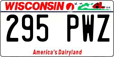 WI license plate 295PWZ