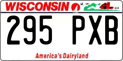WI license plate 295PXB