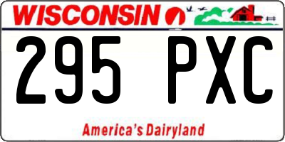 WI license plate 295PXC