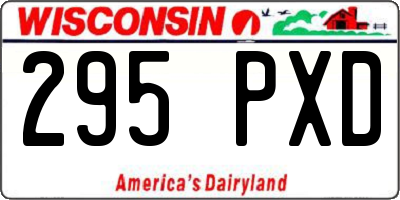 WI license plate 295PXD