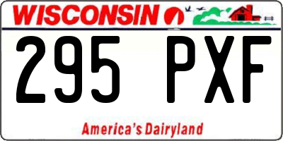 WI license plate 295PXF