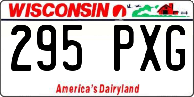WI license plate 295PXG