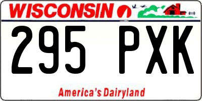 WI license plate 295PXK