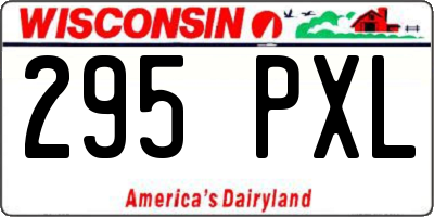 WI license plate 295PXL