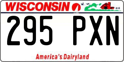 WI license plate 295PXN