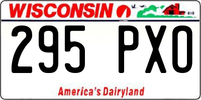 WI license plate 295PXO